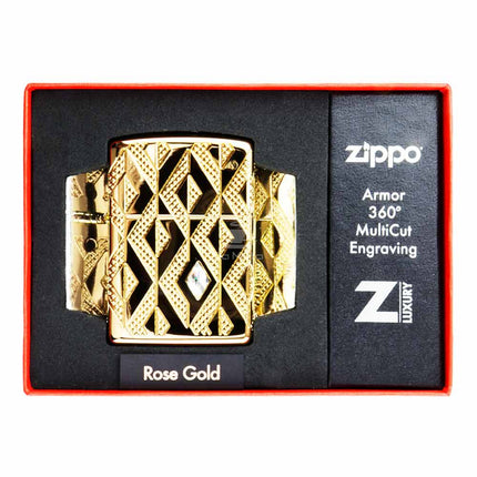 Isqueiro Zippo Geometric Diamond Pattern Design 49702