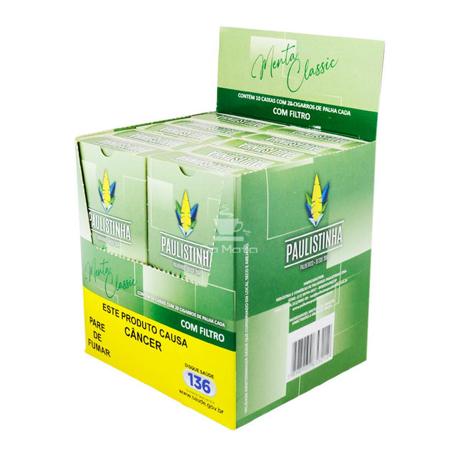 Caixa de Palheiro Paulistinha Menta com Filtro