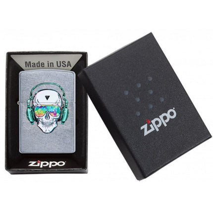 Zippo Caveira com Fone