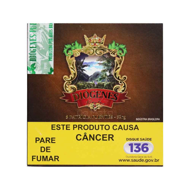 Petaca Diógenes Patrícia c/ 5 charutos