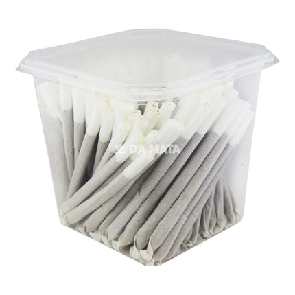 Pote Tabaco Bolado Da Mata Seda Branca C/120un