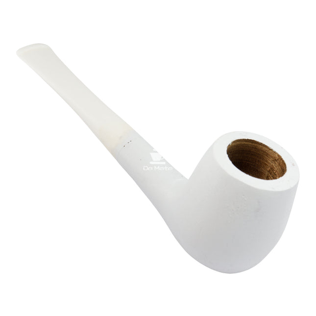 Cachimbo de Madeira Branco Reto