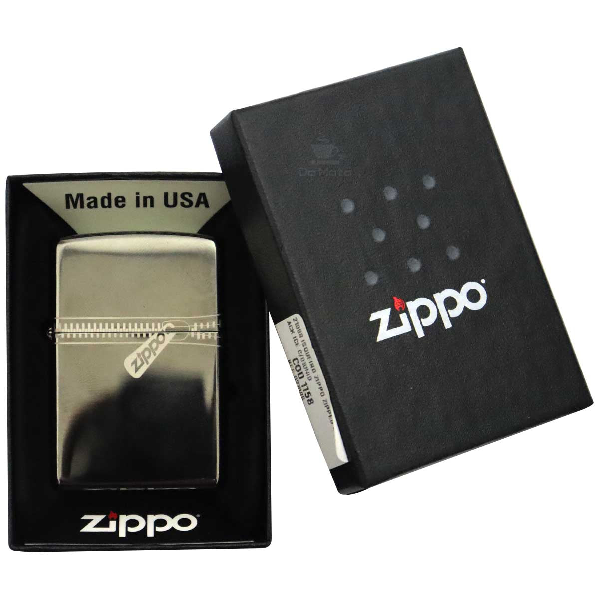 Isqueiro Zippo 21088 Zipped Black Ice