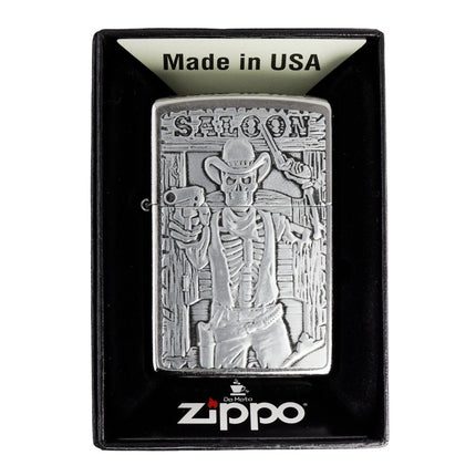 Isqueiro Zippo Saloon Skull Emblem 49298