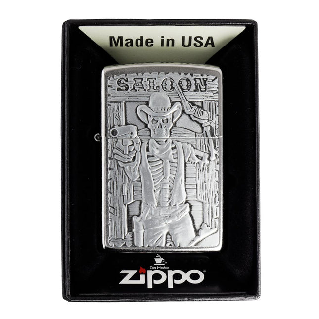 Isqueiro Zippo Saloon Skull Emblem 49298