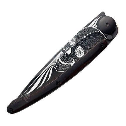 Canivete Deejo 37g Latino Skull All Black