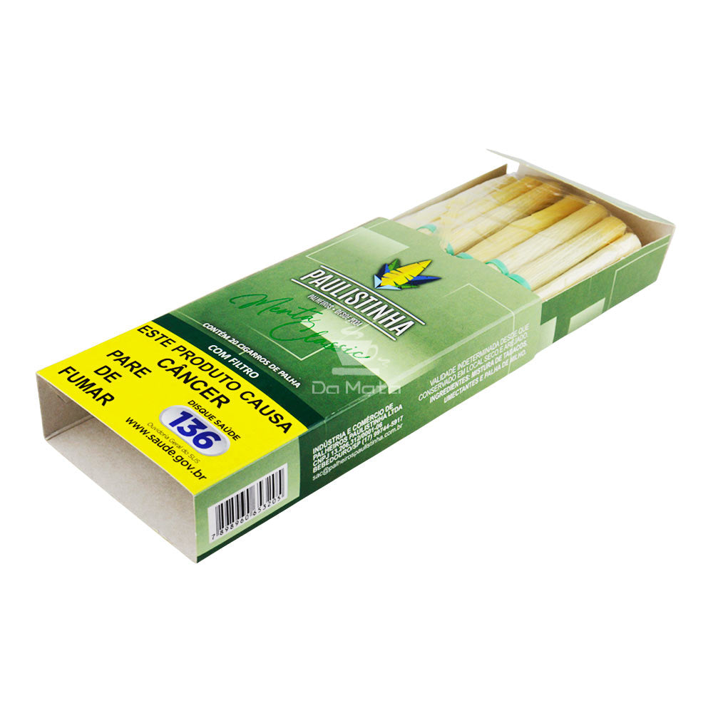 Caixa de Palheiro Paulistinha Menta com Filtro