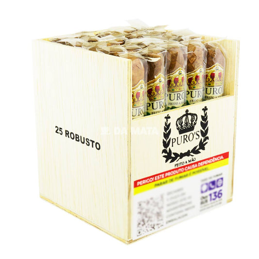 Caixa de Charuto Short Filler Puros Robusto C/25un