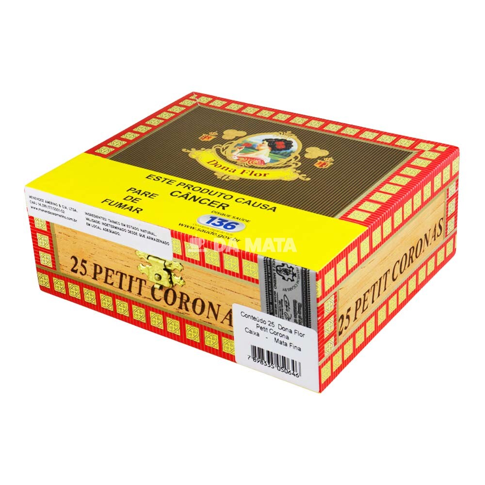Caixa de Charuto Dona Flor Petit Corona Mata Fina