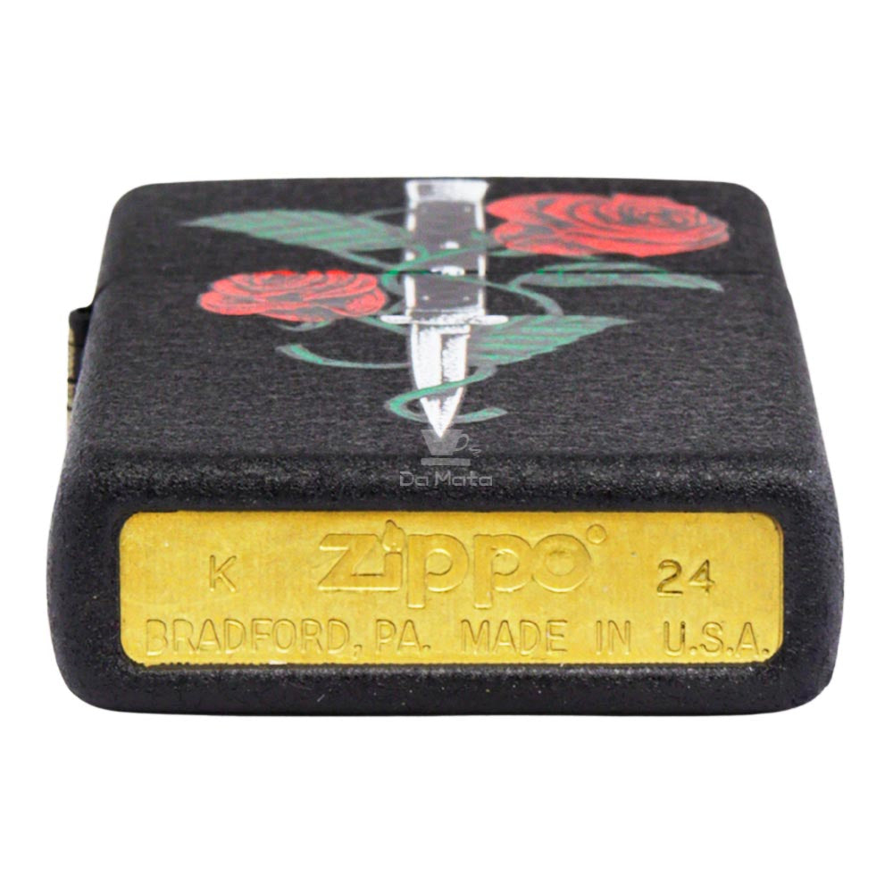 Isqueiro Zippo Rose Dagger Tattoo Design 49778