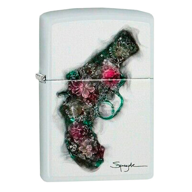 Isqueiro Zippo 29894 Spazuk Gun With Flowers