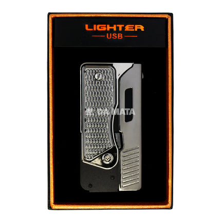 Isqueiro Plasma USB Arco Duplo Design Arma